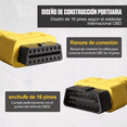 thumbnail image 5 of Autool Obd2 - Cable De Extensión De 16 Pines Y Conectores Amarillo 30cm, 5 of 5