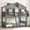 Grey, variant on Twin over Twin House Bunk Bed with Roof , Window, Window Box, Door , with Safety Guardrails and Ladder, Grey