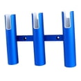 thumbnail image 4 of koolsoo 3 Tubes Fishing Rod Holder Deck Mount Fishing Holder Lightweight Practical Hanger Organizer Space Saving Rod Holder blue, 4 of 8