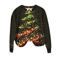 thumbnail image 3 of Uootdi Gift Christmas Sweatshirts for Women Merry Christmas Long Sleeve Shirts Cute Xmas Print Holiday Party Pullover Tops, 3 of 5