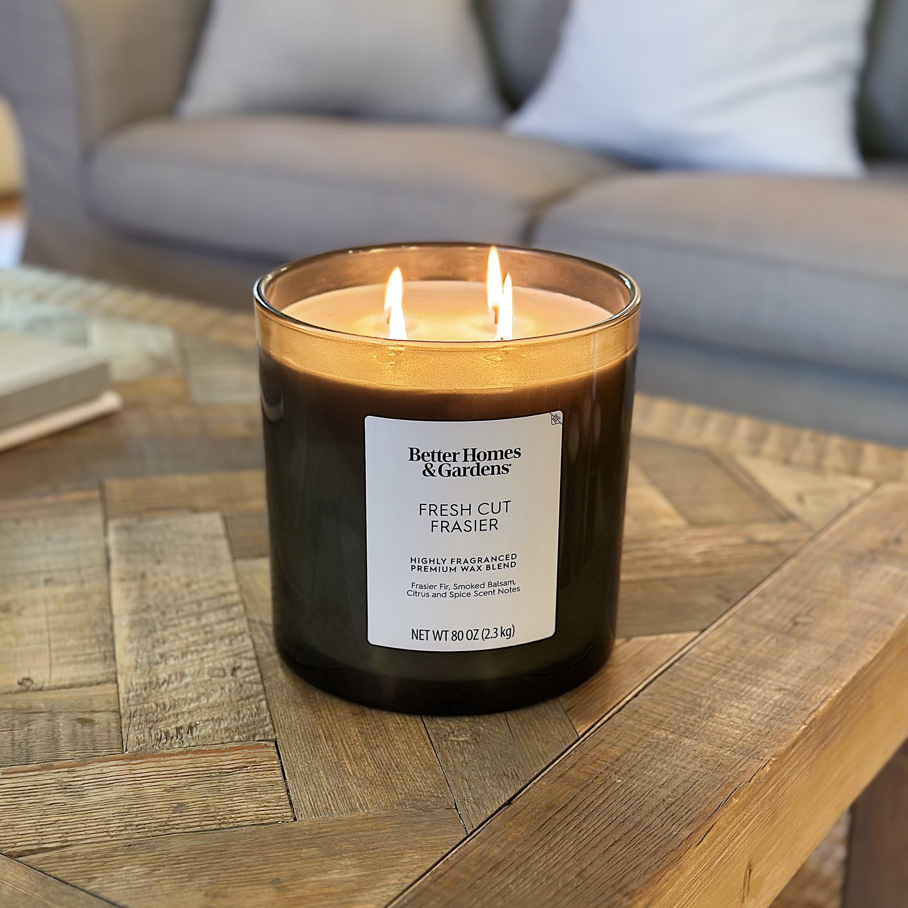 Better Homes & Gardens Fresh Cut Frasier Scented 4-Wick 80oz (2.26 kg) Large Oversized Jar Candle