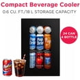 thumbnail image 3 of Frigidaire 0.6 Cu. ft. 18L Glass Door Beverage Refrigerator, 24 Can Capacity Mini Fridge with Digital Display, 3 of 15