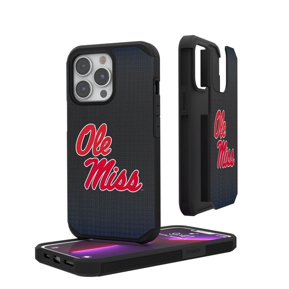 Ole Miss Rebels Linen Logo iPhone Rugged Case
