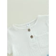 thumbnail image 6 of Elippeo 2Pcs Baby Boy Summer Outfits 6 12 18 24  Months 3 Years Short Sleeve Button Down Pocket Tops + Shorts Set Toddler Clothes, 6 of 9
