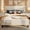 Beige, variant on Full Size Bed Frame, Bed Frame with Wingback Headboard Hold 850 lbs, Dark Gray