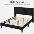 thumbnail image 4 of Yaheetech Upholstered Platform Bed Frame with Channel Tufted Headboard, Queen, Black, 4 of 6