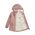 thumbnail image 4 of Womens Hooded Parka Coat Winter Thicken Fleece Down Coat Jacket Overcoat Mid Length Zipper Outerwear, 4 of 5