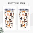 thumbnail image 2 of Dog Tumbler with Lid and Straw 20 OZ Stainless Steel Travel Coffee Mug Double Wall Insulated Cup Leakproof for Car Sports Cafe Office, 2 of 7