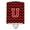 Black & Red, variant on Caroline's Treasures CJ1043-UCNL Letter U Chevron Crimson and Grey Ceramic Night Light, 6x4x3", multicolor