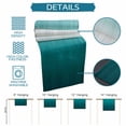 thumbnail image 6 of Teal Ombre Table Runner - 108 Inch Long Contemporary Gradient Abstract Art Cotton and Linen Blended Dress Scarves Farmhouse Table Runner for Kitchen Dining, Coffee Table, 13" x 108", 6 of 8