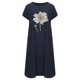 thumbnail image 5 of Vestido suelto de manga corta informal con estampado floral de algodón y lino de verano para mujer con bolsillo y cuello redondo Pompotops  ghjkhdj12082, 5 of 6
