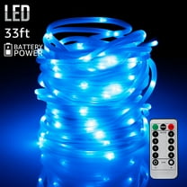Blue Rope Light, 33ft 100 LEDs Outdoor Christmas Light