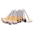 thumbnail image 4 of Juego de 24 Uds de brochas de maquillaje, kit de herramientas, brochas cosméticas de nailon suave portátiles para mujeres y niñas, color dorado champán, 4 of 8