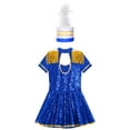 thumbnail image 4 of ZDHoor Girls Sequins Majorette Costume Mock Tassel Cap A Line Uniform Dress Royal Ringmaster Dress-up Royal Blue-A 8, 4 of 7
