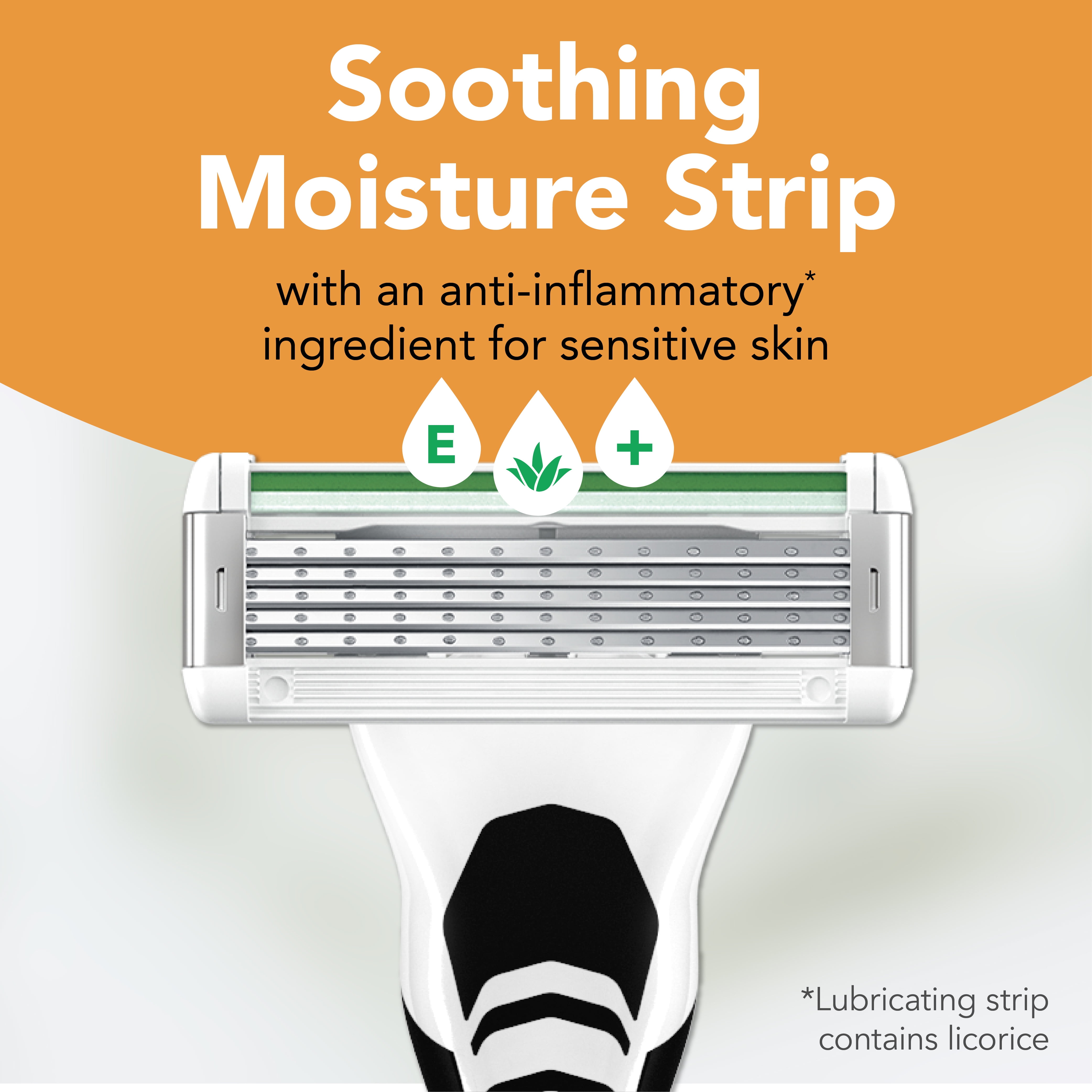 BIC Flex 5 Sensitive Refillable Razor with 1 Handle and 7 Men's Razor Cartridges
