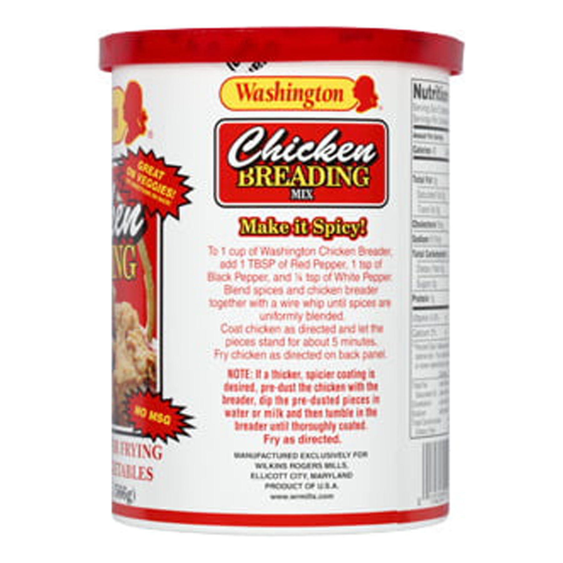 (2 pack) Washington Chicken Breading Mix, Seasoning, 20 oz Canister