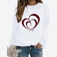 thumbnail image 1 of BVOFAR T-Shirts à Manches Longues pour Femmes, Décontractés, Mignons, avec Motif Cœur, Col Rond, Tendance, 2025, 1 of 3