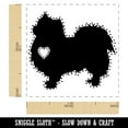 thumbnail image 2 of Long Coat Chihuahua Dog with Heart Self-Inking Rubber Stamp Ink Stamper - Red Ink - Small 1 Inch, 2 of 7