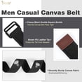 thumbnail image 3 of XIATIAN Men Canvas Belt Web Fabric Casual Belt with Black Double D-ring 1 1/2" Wide Set of 2, 3 of 7