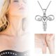 thumbnail image 2 of En forma de tendencia hueco collar colgante, 2 of 7