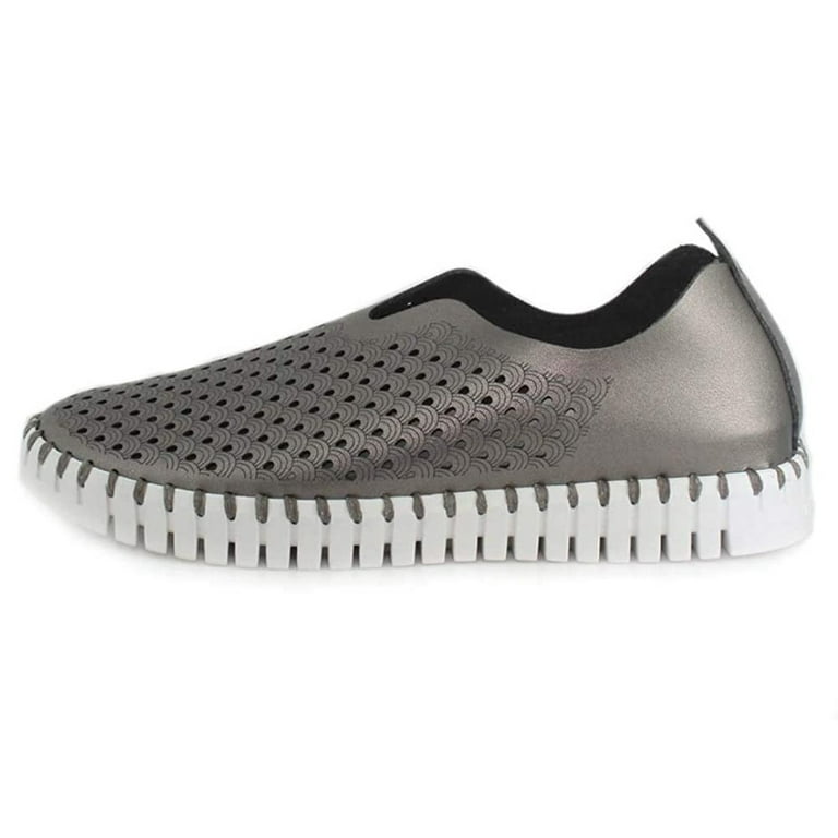 ILSE JACOBSEN Adult Female Tulip 3576 Flats, Color: Gun Metal
