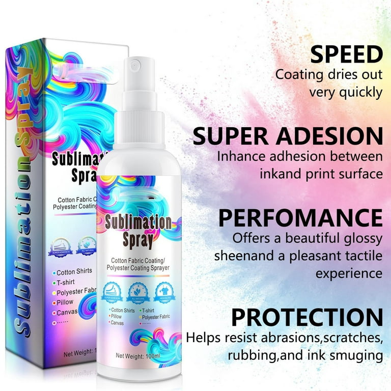 Sublimation Spray Sublimation Coating For Cotton Shirts Spray All Fabrics  Including Polyester Carton Canvas Quick Drying And Super Adhesion High  Gloss Bright 100ML 