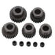 thumbnail image 1 of Engranaje de motor en T, 5 piezas 48DP Engranaje de motor Piñón de metal de acero negro Piñón de engranaje en T Solución innovadora, 1 of 9
