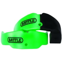Battle Sports Adult Football Mouthguard 2-Pack with Straps - Neon Green