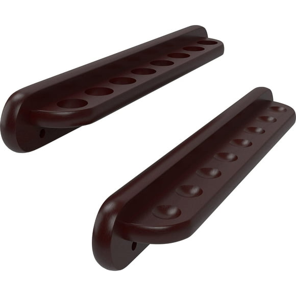 Estante para billar/billar Viper montado en la pared, roble macizo, 8 tacos