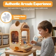Contixo CM1 Capybara Tabletop Claw Machine for Kids, Mini Arcade Prize Grabber with Lights, Music & Toys, Brown