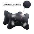 thumbnail image 3 of Car Auto Bone Shape Seat Head Neck Rest Synthetic Leather Pillow Pad Rest, 3 of 5