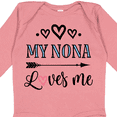 thumbnail image 4 of Inktastic My Nona Grandma Loves Me Girls Girls Long Sleeve Baby Bodysuit, 4 of 5