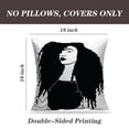 thumbnail image 2 of LALILO Throw Pillow Covers Girls Afro Black Afro Afro Girls Afro Woman Cushion Cover 18" x 18", 2 Pack, 2 of 6