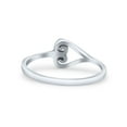 thumbnail image 3 of Traditional Twisted Heart Shaped Design Ring Band Solid 925 Sterling Silver Thumb Ring Size 4, 3 of 5