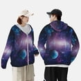 thumbnail image 4 of Balery Planets Stars And Galaxies1 Sudadera ligera de manga larga con capucha y protección solar UPF 50+ para hombre y mujer, ideal para pesca y running-3X-Large, 4 of 7