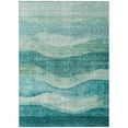 thumbnail image 2 of Addison Rugs Chantille Indoor/Outdoor Transitional Swirls Teal Washable Rectangle Rug, 8' x 10', 2 of 6