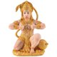 thumbnail image 1 of Gold Hanuman Statue Indian Lord Sculpture India Figurine Collection Idol Murti Pooja Sculpture for D, 1 of 5