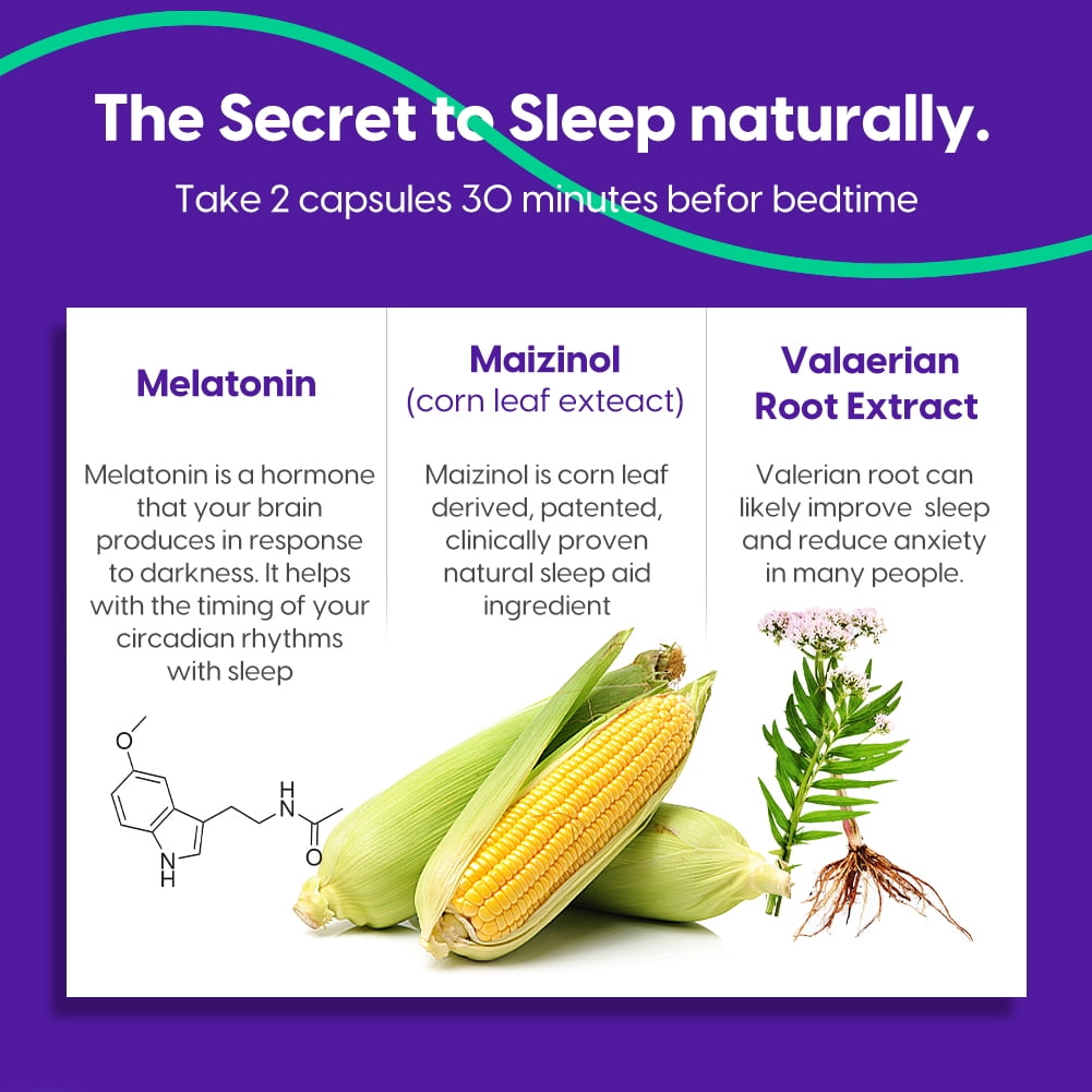Univera Natural Dreams - Natural Sleep Aid, Non-Habit Forming Sleep Supplement w/ Valerian Root Extract, Melatonin, & Maizinol, 30 ct