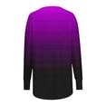 thumbnail image 4 of Kaemgyyd Tops for Women Trendy Gradient Long Sleeve Tunic Tee Casual Oversized Crew Neck Shirts with Thumb Holes, 4 of 5