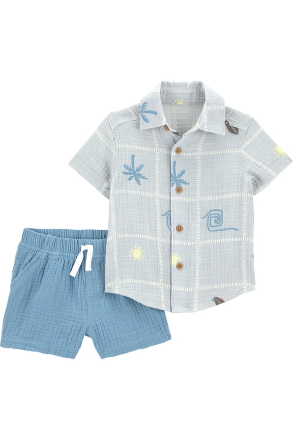 Baby Boy Outfit Set, 2-Piece, Sizes 0/3-24 Months