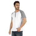 thumbnail image 3 of Inkmeso T-Shirts à Manches Courtes Raglan en Coton Léger Unis T-Shirt Classique Henley pour Hommes, 3 of 7