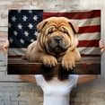 thumbnail image 4 of Chinese Dog 4th of July Painting Canvas, Patriot American Dog Canvas, American Flag Diamond Art Canvas,Perfect for Home Decoration Festival Gift, 4 of 4