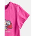 thumbnail image 3 of Strawberry Shortcake Graphic Tiered Dress with Embroidered Applique and Short Sleeves, Sizes 4-12, 3 of 3