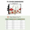 thumbnail image 3 of Outdoor TV Cover 48 to 50 Inches, Mushrooms Eucalyptus Leaf Butterfly Farmhouse Plants Waterproof and Weatherproof TV Cover with Remote Control Pocket, Flat Screen TV Cover Protector for Outside TV, 3 of 6