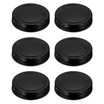 6pcs Mason Jar Lids 2.76" Tinplate Leak-proof Mason Canning Covers, Black