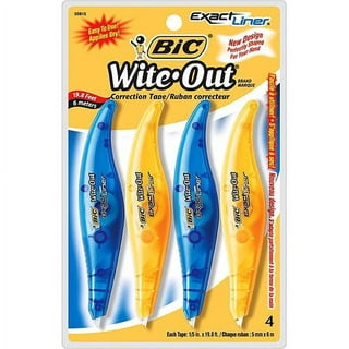 BIC Wite-Out Shake 'N Squeeze Correction Pen, 8 ml., White, 4/Pack