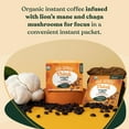 thumbnail image 6 of Organic Instant Coffee Powder by Four Sigmatic | Arabica Instant Coffee Singles with Lion's Mane, Chaga and Rhodiola | Mushroom Coffee Instant Mix for Better Focus and Immune Support | 10 Packets, 6 of 7