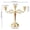 Gold, variant on Vintage Three Arm Candelabra European Style, Metal Candlestick Holder for Wedding Centerpiece, Romantic Dinner Decor for Restaurant Hotel Home Christmas Valentine Decor