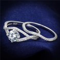 thumbnail image 1 of Alamode TS350-6 Women Rhodium 925 Sterling Silver Ring with AAA Grade CZ in Clear - Size 6, 1 of 1
