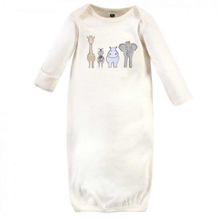 Hudson Baby Infant Boy Cotton Long-Sleeve Gowns, 3-Pack photo 4